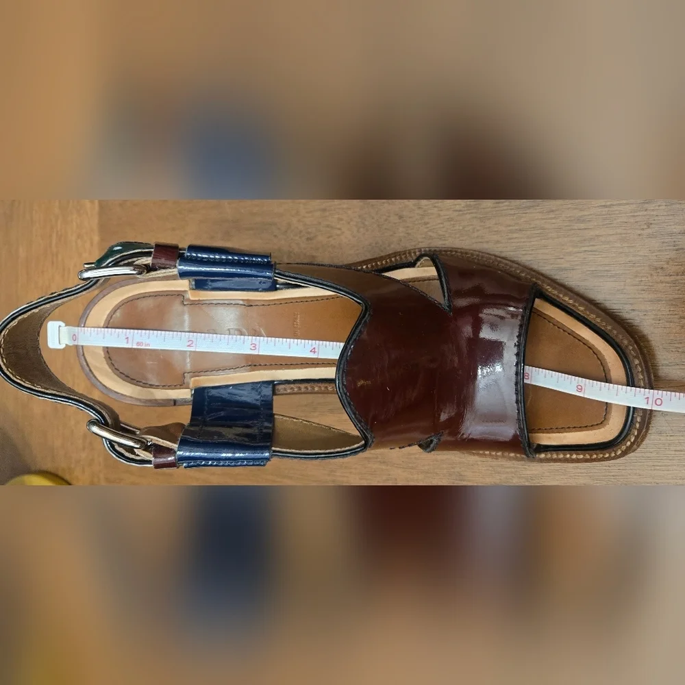 Prada Patent Leather Slingback Sandals Size EU 36 1/2 - US Size 6 - Picture 14 of 16
